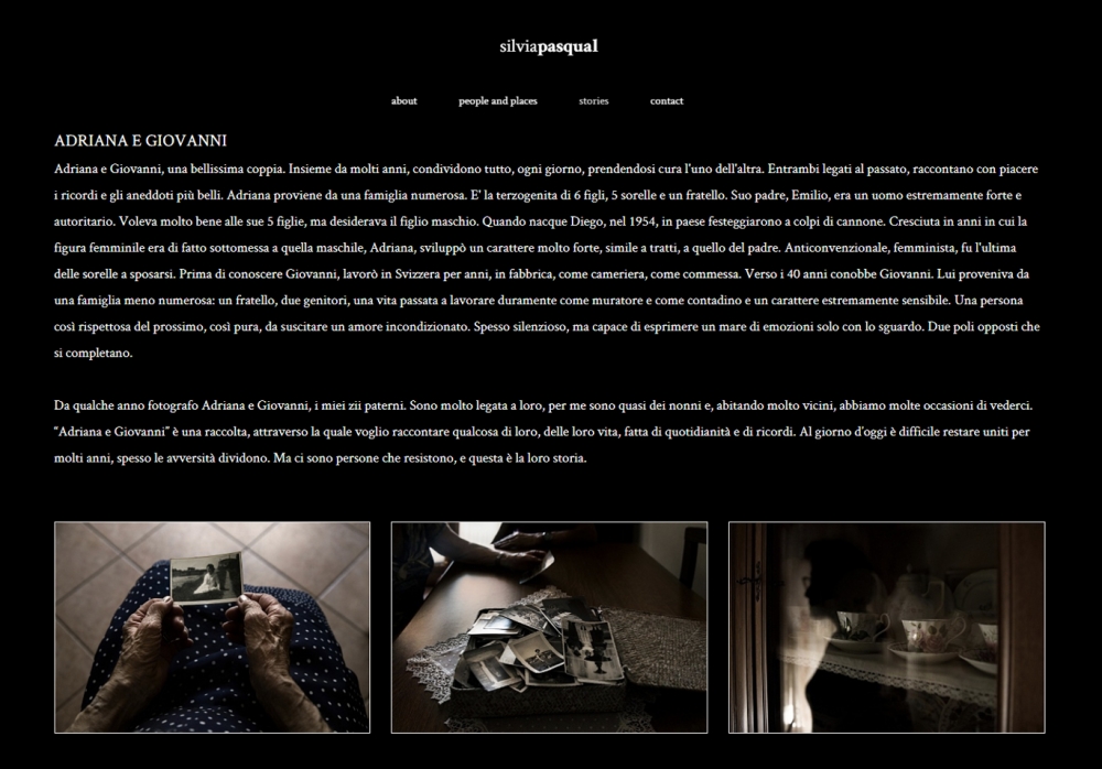example website of Silvia Pasqual