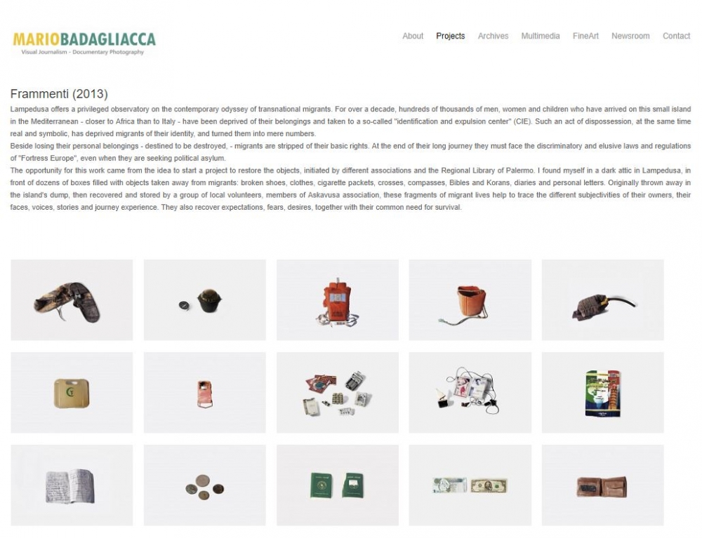 example website of Mario Badagliacca