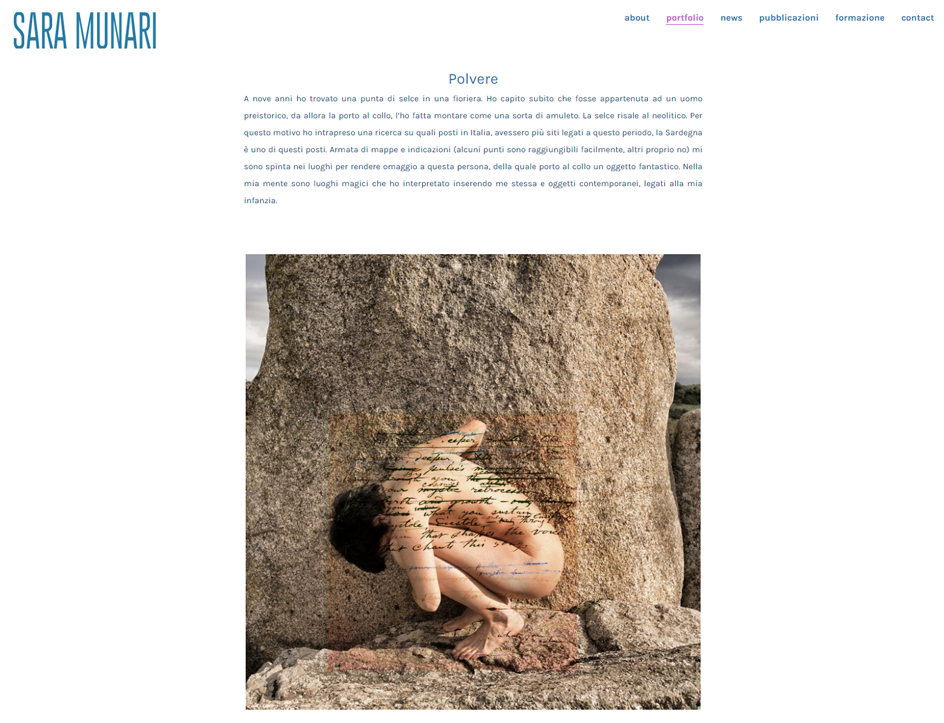 example website of Sara Munari